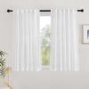 imageNICETOWN White Linen Sheer Curtains and Drapes 84 inches Long Rod Pocket ampamp Back Tab semitransparent with Light Through Vertical Window Treatments for Sliding Glass Door ampamp Living Room 52quotW Set of 2White