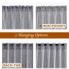 imageNICETOWN White Linen Sheer Curtains and Drapes 84 inches Long Rod Pocket ampamp Back Tab semitransparent with Light Through Vertical Window Treatments for Sliding Glass Door ampamp Living Room 52quotW Set of 2Grey