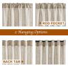 imageNICETOWN White Linen Sheer Curtains and Drapes 84 inches Long Rod Pocket ampamp Back Tab semitransparent with Light Through Vertical Window Treatments for Sliding Glass Door ampamp Living Room 52quotW Set of 2Taupe