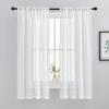 imageNICETOWN White Linen Sheer Curtains and Drapes 84 inches Long Rod Pocket ampamp Back Tab semitransparent with Light Through Vertical Window Treatments for Sliding Glass Door ampamp Living Room 52quotW Set of 2White