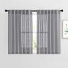 imageNICETOWN White Linen Sheer Curtains and Drapes 84 inches Long Rod Pocket ampamp Back Tab semitransparent with Light Through Vertical Window Treatments for Sliding Glass Door ampamp Living Room 52quotW Set of 2Grey