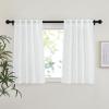 imageNICETOWN White Linen Sheer Curtains and Drapes 84 inches Long Rod Pocket ampamp Back Tab semitransparent with Light Through Vertical Window Treatments for Sliding Glass Door ampamp Living Room 52quotW Set of 2White
