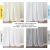 imageNICETOWN White Linen Sheer Curtains and Drapes 84 inches Long Rod Pocket ampamp Back Tab semitransparent with Light Through Vertical Window Treatments for Sliding Glass Door ampamp Living Room 52quotW Set of 2White