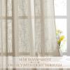 imageNICETOWN White Linen Sheer Curtains and Drapes 84 inches Long Rod Pocket ampamp Back Tab semitransparent with Light Through Vertical Window Treatments for Sliding Glass Door ampamp Living Room 52quotW Set of 2Taupe