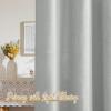 imageNICETOWN White Linen Sheer Curtains and Drapes 84 inches Long Rod Pocket ampamp Back Tab semitransparent with Light Through Vertical Window Treatments for Sliding Glass Door ampamp Living Room 52quotW Set of 2Linen Light Gray