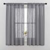 imageNICETOWN White Linen Sheer Curtains and Drapes 84 inches Long Rod Pocket ampamp Back Tab semitransparent with Light Through Vertical Window Treatments for Sliding Glass Door ampamp Living Room 52quotW Set of 2Grey