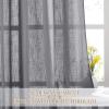 imageNICETOWN White Linen Sheer Curtains and Drapes 84 inches Long Rod Pocket ampamp Back Tab semitransparent with Light Through Vertical Window Treatments for Sliding Glass Door ampamp Living Room 52quotW Set of 2Grey