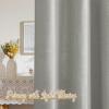 imageNICETOWN White Linen Sheer Curtains and Drapes 84 inches Long Rod Pocket ampamp Back Tab semitransparent with Light Through Vertical Window Treatments for Sliding Glass Door ampamp Living Room 52quotW Set of 2Linen Gray