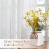 imageNICETOWN White Linen Sheer Curtains and Drapes 84 inches Long Rod Pocket ampamp Back Tab semitransparent with Light Through Vertical Window Treatments for Sliding Glass Door ampamp Living Room 52quotW Set of 2White