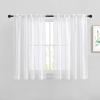 imageNICETOWN White Linen Sheer Curtains and Drapes 84 inches Long Rod Pocket ampamp Back Tab semitransparent with Light Through Vertical Window Treatments for Sliding Glass Door ampamp Living Room 52quotW Set of 2White