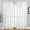 imageNICETOWN White Linen Sheer Curtains and Drapes 84 inches Long Rod Pocket ampamp Back Tab semitransparent with Light Through Vertical Window Treatments for Sliding Glass Door ampamp Living Room 52quotW Set of 2White