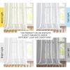 imageNICETOWN White Linen Sheer Curtains and Drapes 84 inches Long Rod Pocket ampamp Back Tab semitransparent with Light Through Vertical Window Treatments for Sliding Glass Door ampamp Living Room 52quotW Set of 2White