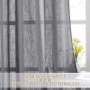 imageNICETOWN White Linen Sheer Curtains and Drapes 84 inches Long Rod Pocket ampamp Back Tab semitransparent with Light Through Vertical Window Treatments for Sliding Glass Door ampamp Living Room 52quotW Set of 2Grey