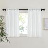 imageNICETOWN White Linen Sheer Curtains and Drapes 84 inches Long Rod Pocket ampamp Back Tab semitransparent with Light Through Vertical Window Treatments for Sliding Glass Door ampamp Living Room 52quotW Set of 2White