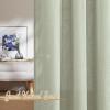 imageNICETOWN White Linen Sheer Curtains and Drapes 84 inches Long Rod Pocket ampamp Back Tab semitransparent with Light Through Vertical Window Treatments for Sliding Glass Door ampamp Living Room 52quotW Set of 2Linen Sage Green