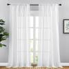 imageNICETOWN White Linen Sheer Curtains and Drapes 84 inches Long Rod Pocket ampamp Back Tab semitransparent with Light Through Vertical Window Treatments for Sliding Glass Door ampamp Living Room 52quotW Set of 2White