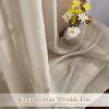 imageNICETOWN White Linen Sheer Curtains and Drapes 84 inches Long Rod Pocket ampamp Back Tab semitransparent with Light Through Vertical Window Treatments for Sliding Glass Door ampamp Living Room 52quotW Set of 2Taupe