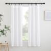 imageNICETOWN White Linen Sheer Curtains and Drapes 84 inches Long Rod Pocket ampamp Back Tab semitransparent with Light Through Vertical Window Treatments for Sliding Glass Door ampamp Living Room 52quotW Set of 2White