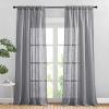 imageNICETOWN White Linen Sheer Curtains and Drapes 84 inches Long Rod Pocket ampamp Back Tab semitransparent with Light Through Vertical Window Treatments for Sliding Glass Door ampamp Living Room 52quotW Set of 2Grey