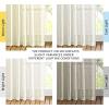 imageNICETOWN White Linen Sheer Curtains and Drapes 84 inches Long Rod Pocket ampamp Back Tab semitransparent with Light Through Vertical Window Treatments for Sliding Glass Door ampamp Living Room 52quotW Set of 2Natural
