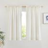 imageNICETOWN White Linen Sheer Curtains and Drapes 84 inches Long Rod Pocket ampamp Back Tab semitransparent with Light Through Vertical Window Treatments for Sliding Glass Door ampamp Living Room 52quotW Set of 2Linen