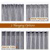imageNICETOWN White Linen Sheer Curtains and Drapes 84 inches Long Rod Pocket ampamp Back Tab semitransparent with Light Through Vertical Window Treatments for Sliding Glass Door ampamp Living Room 52quotW Set of 2Grey