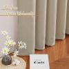 imageNICETOWN White Linen Sheer Curtains and Drapes 84 inches Long Rod Pocket ampamp Back Tab semitransparent with Light Through Vertical Window Treatments for Sliding Glass Door ampamp Living Room 52quotW Set of 2Linen Taupe