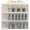 imageNICETOWN White Linen Sheer Curtains and Drapes 84 inches Long Rod Pocket ampamp Back Tab semitransparent with Light Through Vertical Window Treatments for Sliding Glass Door ampamp Living Room 52quotW Set of 2Linen Gray
