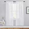 imageNICETOWN White Linen Sheer Curtains and Drapes 84 inches Long Rod Pocket ampamp Back Tab semitransparent with Light Through Vertical Window Treatments for Sliding Glass Door ampamp Living Room 52quotW Set of 2White