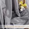 imageNICETOWN White Linen Sheer Curtains and Drapes 84 inches Long Rod Pocket ampamp Back Tab semitransparent with Light Through Vertical Window Treatments for Sliding Glass Door ampamp Living Room 52quotW Set of 2Grey