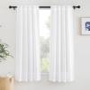 imageNICETOWN White Linen Sheer Curtains and Drapes 84 inches Long Rod Pocket ampamp Back Tab semitransparent with Light Through Vertical Window Treatments for Sliding Glass Door ampamp Living Room 52quotW Set of 2White
