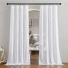 imageNICETOWN White Linen Sheer Curtains and Drapes 84 inches Long Rod Pocket ampamp Back Tab semitransparent with Light Through Vertical Window Treatments for Sliding Glass Door ampamp Living Room 52quotW Set of 2White