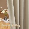 imageNICETOWN White Linen Sheer Curtains and Drapes 84 inches Long Rod Pocket ampamp Back Tab semitransparent with Light Through Vertical Window Treatments for Sliding Glass Door ampamp Living Room 52quotW Set of 2Linen Taupe