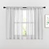 imageNICETOWN White Linen Sheer Curtains and Drapes 84 inches Long Rod Pocket ampamp Back Tab semitransparent with Light Through Vertical Window Treatments for Sliding Glass Door ampamp Living Room 52quotW Set of 2Silver Grey