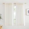 imageNICETOWN White Linen Sheer Curtains and Drapes 84 inches Long Rod Pocket ampamp Back Tab semitransparent with Light Through Vertical Window Treatments for Sliding Glass Door ampamp Living Room 52quotW Set of 2Linen