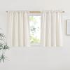 imageNICETOWN White Linen Sheer Curtains and Drapes 84 inches Long Rod Pocket ampamp Back Tab semitransparent with Light Through Vertical Window Treatments for Sliding Glass Door ampamp Living Room 52quotW Set of 2Linen