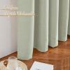imageNICETOWN White Linen Sheer Curtains and Drapes 84 inches Long Rod Pocket ampamp Back Tab semitransparent with Light Through Vertical Window Treatments for Sliding Glass Door ampamp Living Room 52quotW Set of 2Linen Sage Green