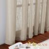 imageNICETOWN White Linen Sheer Curtains and Drapes 84 inches Long Rod Pocket ampamp Back Tab semitransparent with Light Through Vertical Window Treatments for Sliding Glass Door ampamp Living Room 52quotW Set of 2Taupe