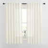 imageNICETOWN White Linen Sheer Curtains and Drapes 84 inches Long Rod Pocket ampamp Back Tab semitransparent with Light Through Vertical Window Treatments for Sliding Glass Door ampamp Living Room 52quotW Set of 2Natural