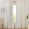 imageNICETOWN White Linen Sheer Curtains and Drapes 84 inches Long Rod Pocket ampamp Back Tab semitransparent with Light Through Vertical Window Treatments for Sliding Glass Door ampamp Living Room 52quotW Set of 2Linen