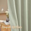 imageNICETOWN White Linen Sheer Curtains and Drapes 84 inches Long Rod Pocket ampamp Back Tab semitransparent with Light Through Vertical Window Treatments for Sliding Glass Door ampamp Living Room 52quotW Set of 2Linen Sage Green