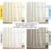 imageNICETOWN White Linen Sheer Curtains and Drapes 84 inches Long Rod Pocket ampamp Back Tab semitransparent with Light Through Vertical Window Treatments for Sliding Glass Door ampamp Living Room 52quotW Set of 2Natural