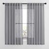 imageNICETOWN White Linen Sheer Curtains and Drapes 84 inches Long Rod Pocket ampamp Back Tab semitransparent with Light Through Vertical Window Treatments for Sliding Glass Door ampamp Living Room 52quotW Set of 2Grey