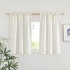 imageNICETOWN White Linen Sheer Curtains and Drapes 84 inches Long Rod Pocket ampamp Back Tab semitransparent with Light Through Vertical Window Treatments for Sliding Glass Door ampamp Living Room 52quotW Set of 2Linen