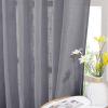 imageNICETOWN White Linen Sheer Curtains and Drapes 84 inches Long Rod Pocket ampamp Back Tab semitransparent with Light Through Vertical Window Treatments for Sliding Glass Door ampamp Living Room 52quotW Set of 2Grey