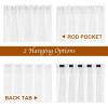 imageNICETOWN White Linen Sheer Curtains and Drapes 84 inches Long Rod Pocket ampamp Back Tab semitransparent with Light Through Vertical Window Treatments for Sliding Glass Door ampamp Living Room 52quotW Set of 2White