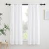 imageNICETOWN White Linen Sheer Curtains and Drapes 84 inches Long Rod Pocket ampamp Back Tab semitransparent with Light Through Vertical Window Treatments for Sliding Glass Door ampamp Living Room 52quotW Set of 2White