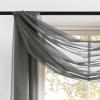 imageNICETOWN White Sheer Window Scarf 216 inch Extra Long Soft Voile Textured Bed Canopy Scarf Curtains for Event DesignsHome Decor 60 inches Wide Set of 2Dark Gray