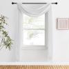 imageNICETOWN White Sheer Window Scarf 216 inch Extra Long Soft Voile Textured Bed Canopy Scarf Curtains for Event DesignsHome Decor 60 inches Wide Set of 2Light Gray