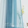 imageNICETOWN White Sheer Window Scarf 216 inch Extra Long Soft Voile Textured Bed Canopy Scarf Curtains for Event DesignsHome Decor 60 inches Wide Set of 2Ombre Dusty Blue
